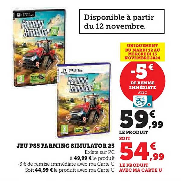 JEU PS5 FARMING SIMULATOR 25