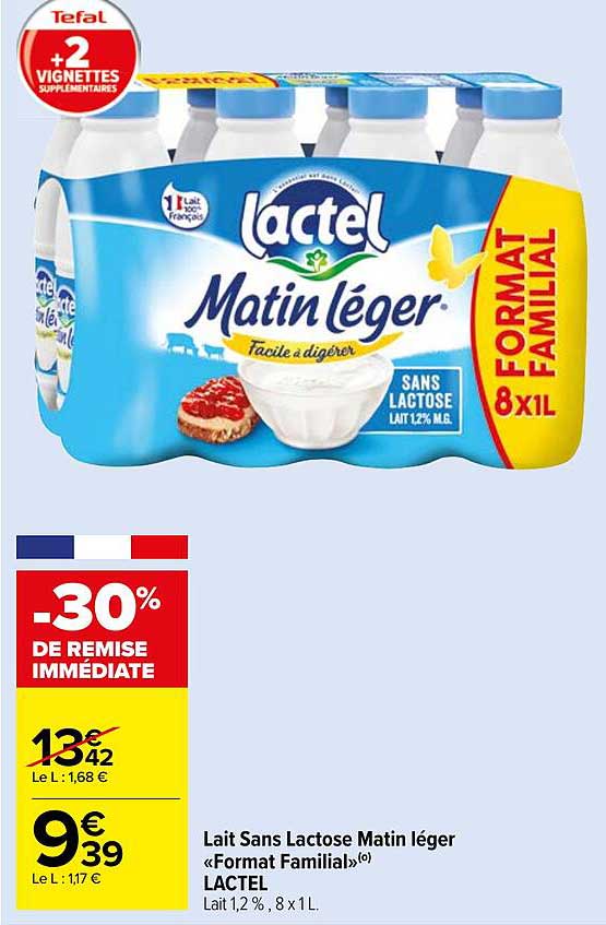 Lait Sans Lactose Matin léger «Format Familial»