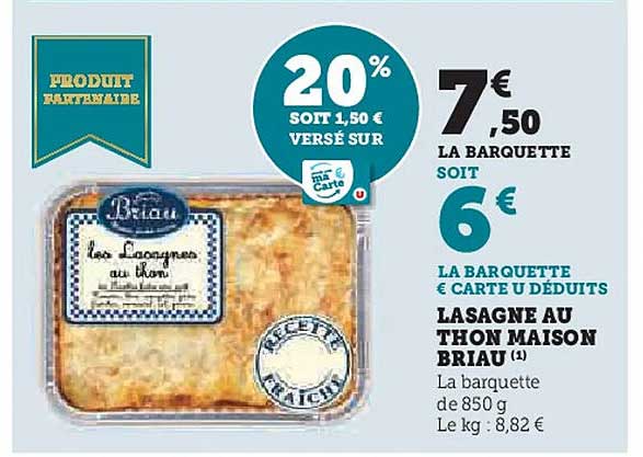 LASAGNE AU THON MAISON BRIAU