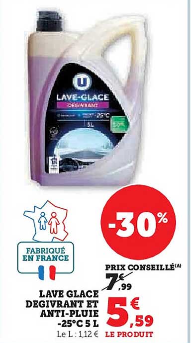 LAVE GLACE DEGRIVRANT ET ANTI-PLUIE