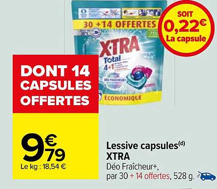 Lessive capsules XTRA