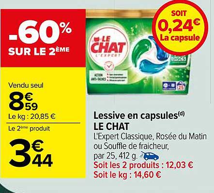 Lessive en capsules LE CHAT