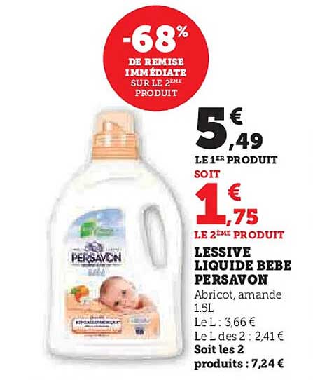 LESSIVE LIQUIDE BEBE PERSAVON