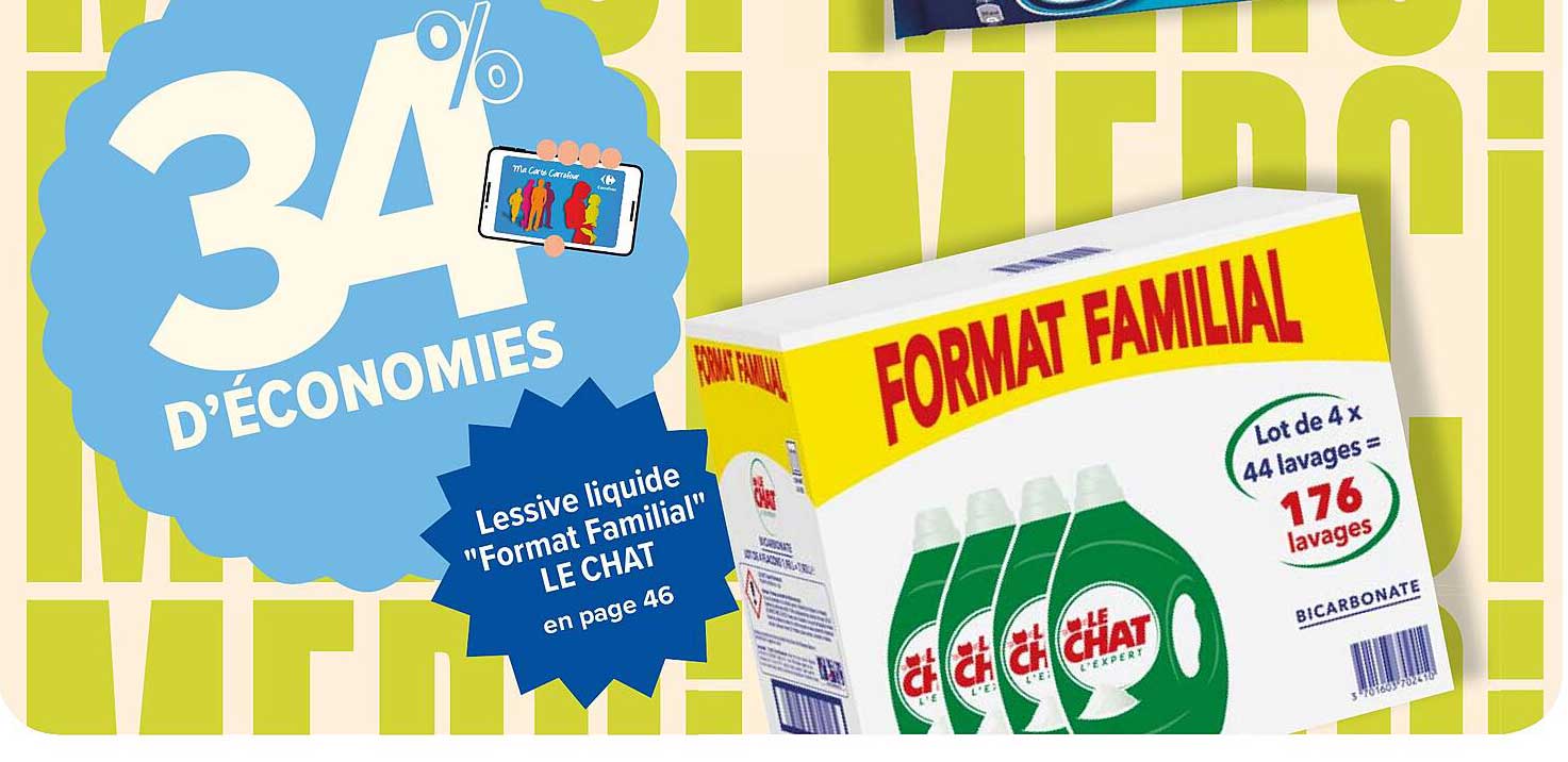 Lessive liquide "Format Familial" LE CHAT