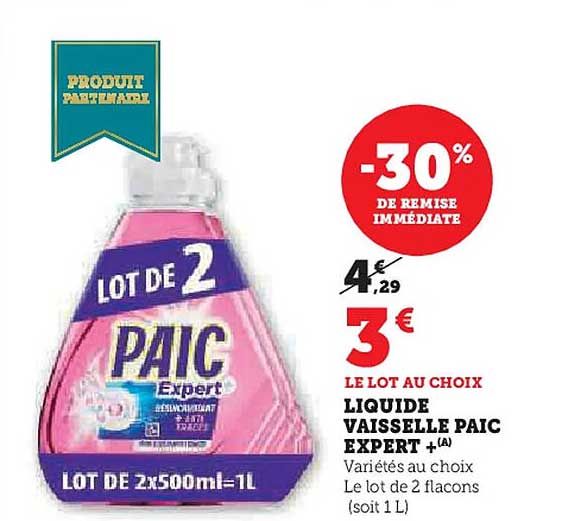 LIQUIDE VAISSELLE PAIC EXPERT +