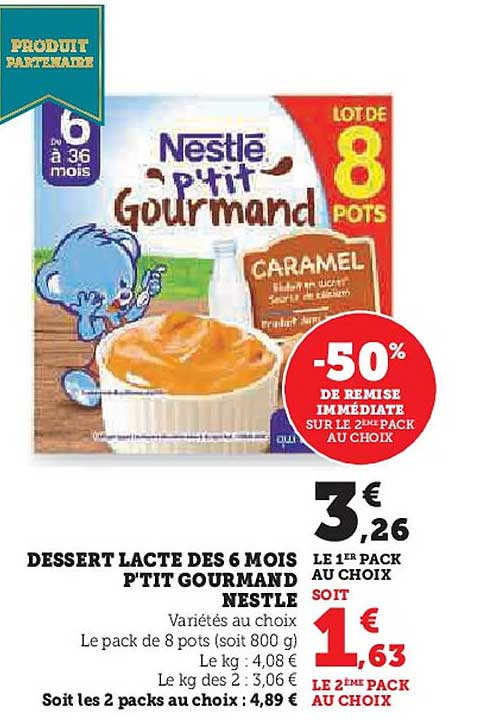 LOT DE 8 POTS P'TIT GOURMAND NESTLÉ