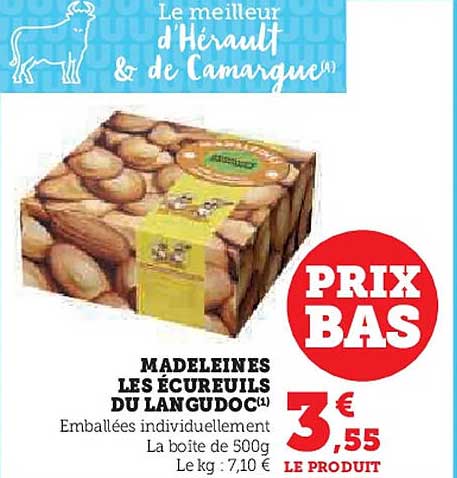 MADELEINES LES ÉCUREUILS DU LANGUEDOC