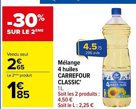 Mélange 4 huiles CARREFOUR CLASSIC'