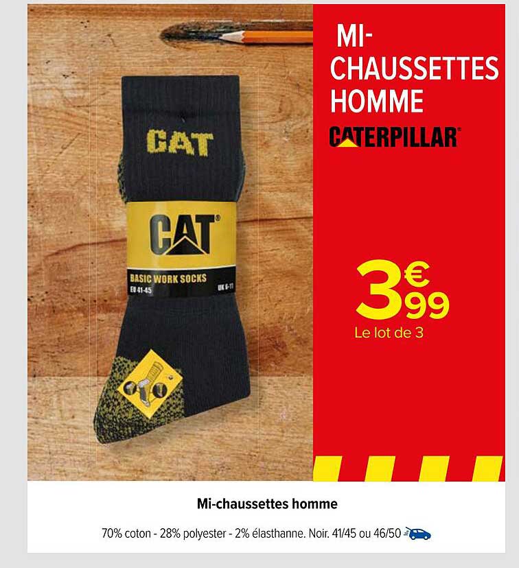 MI-CHAUSSETTES HOMME CATERPILLAR®