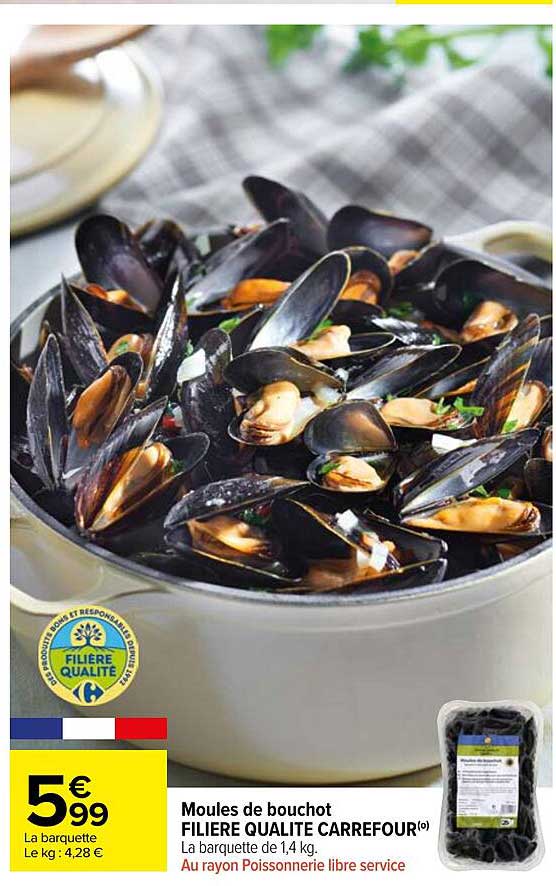 Moules de bouchot FILIERE QUALITE CARREFOUR