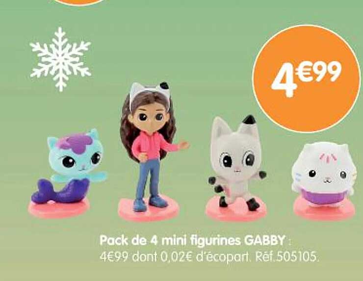 Pack de 4 mini figurines GABBY