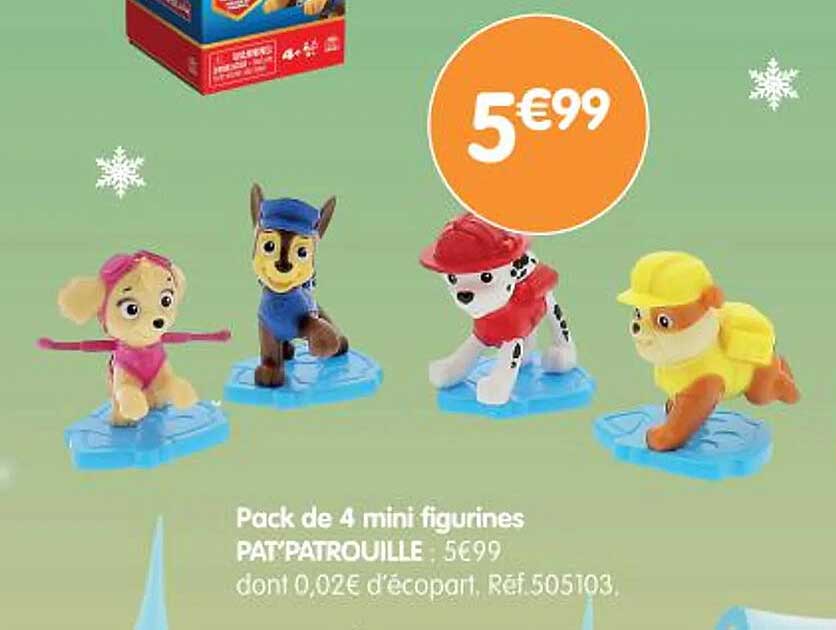 Pack de 4 mini figurines PAT'PATROUILLE