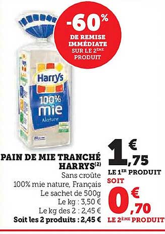 PAIN DE MIE TRANCHÉ HARRY'S