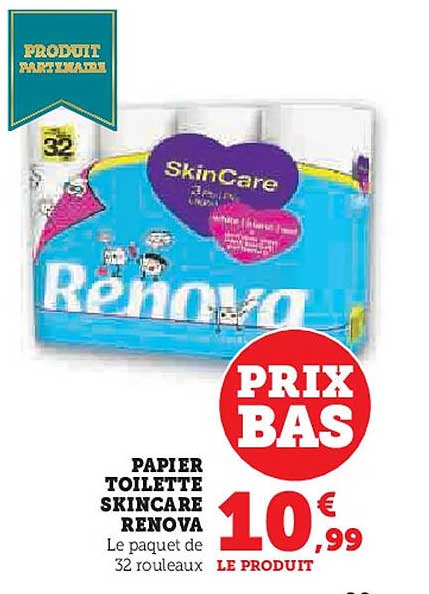 PAPIER TOILETTE SKINCARE RENOVA