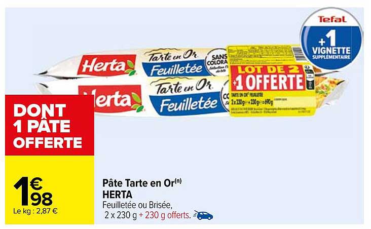 Pâte Tarte en Or(n) HERTA