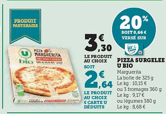 PIZZA SURGELÉE U BIO