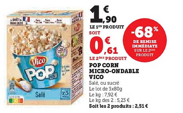 POP CORN MICRO-ONDABLE VICO