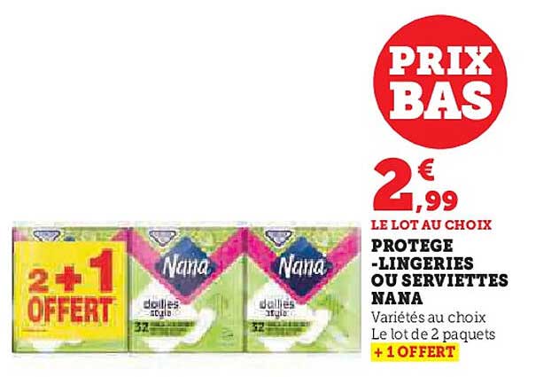 PROTEGE-LINGERIES OU SERVIETTES NANA