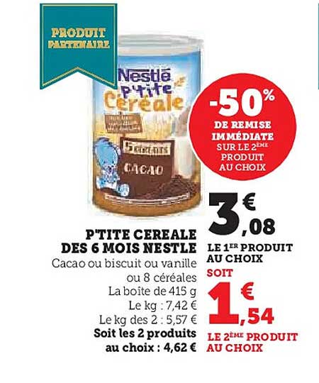 P'TITE CEREALE DES 6 MOIS NESTLE