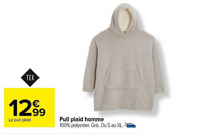 Pull plaid homme