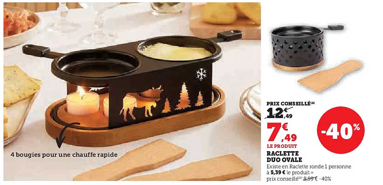 RACLETTE DUO OVALE