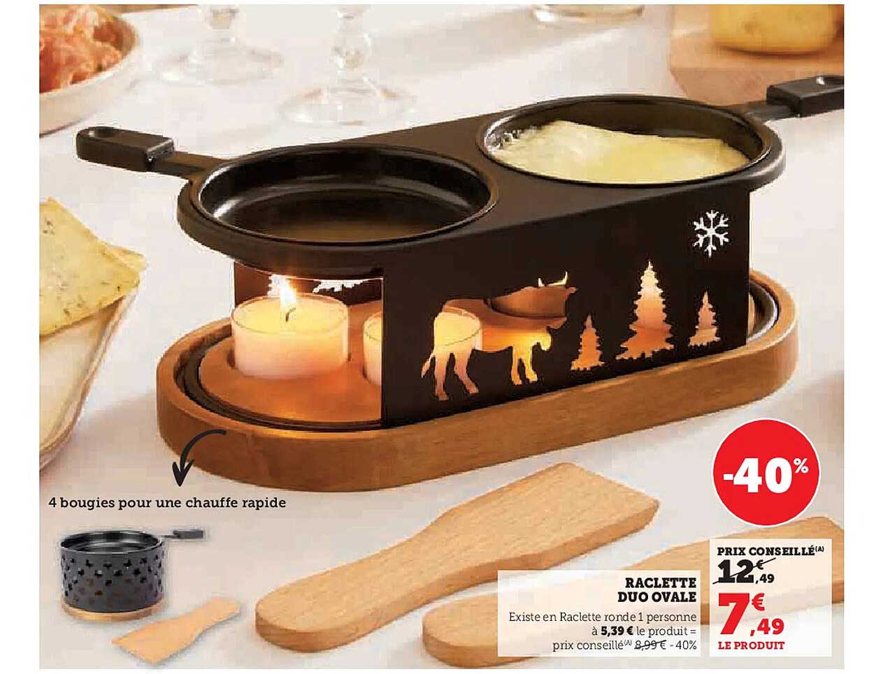 RACLETTE DUO OVALE