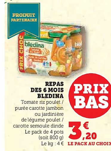 REPAS DES 6 MOIS BLEDAINA