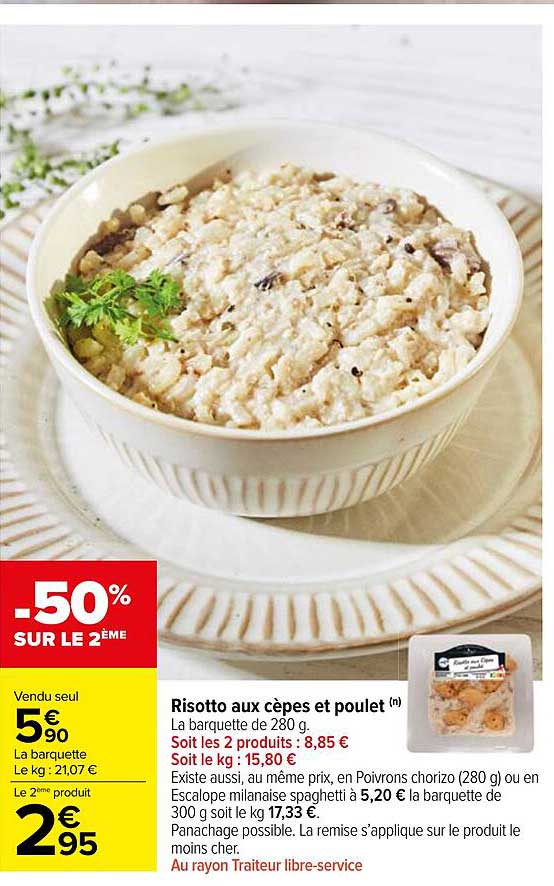 Risotto aux cèpes et poulet