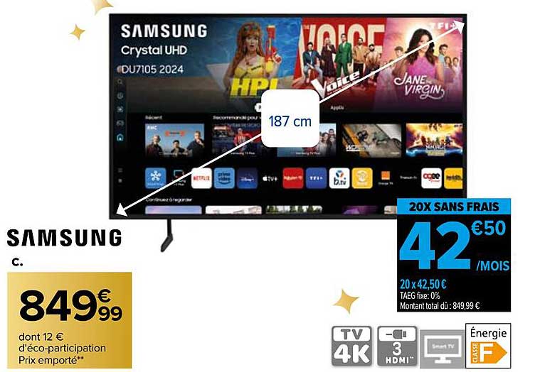 Samsung Crystal UHD DU7105 2024