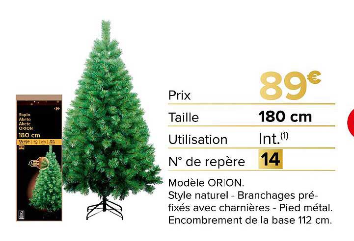 Sapin Abete Orion 180 cm