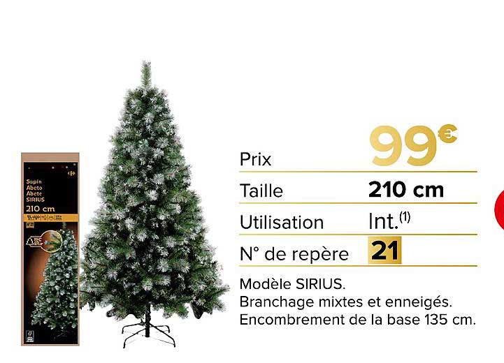 Sapin Abete SIRIUS 210 cm