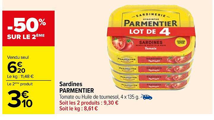 Sardines PARMENTIER