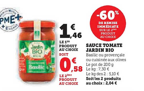 SAUCE TOMATE JARDIN BIO