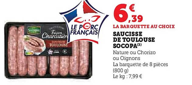 SAUCISSE DE TOULOUSE SOCOPA