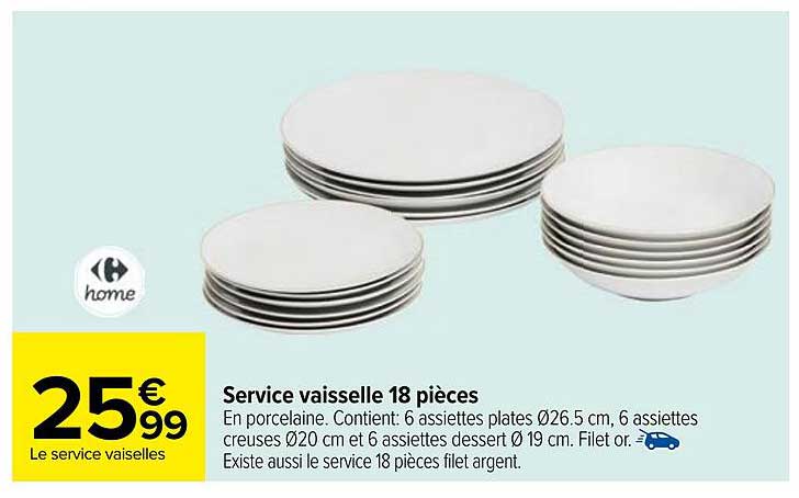 Service vaisselle 18 pièces