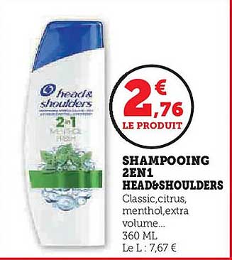 SHAMPOOING 2EN1 HEAD&SHOULDERS