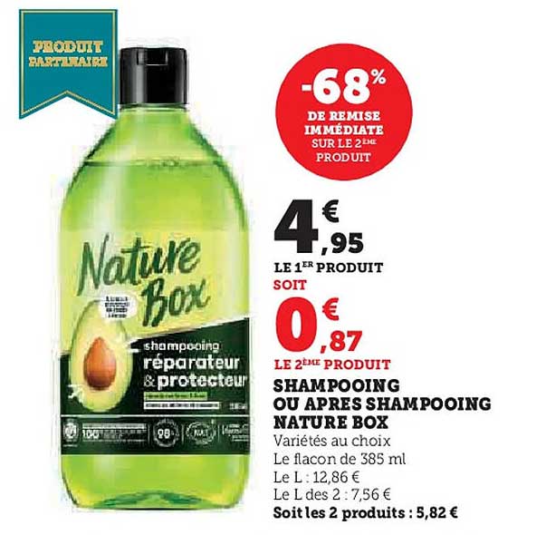 SHAMPOOING OU APRÈS SHAMPOOING NATURE BOX