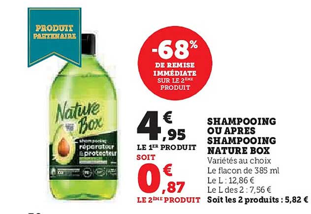 SHAMPOOING OU APRÈS SHAMPOOING NATURE BOX