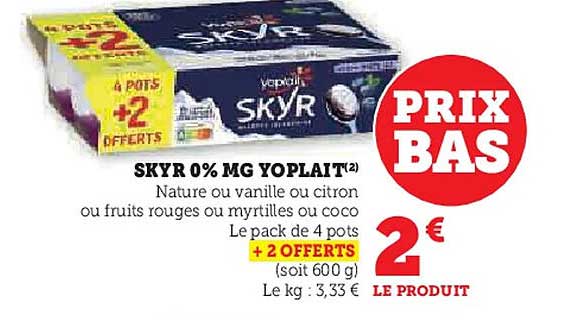 SKYR 0% MG YOPLAIT