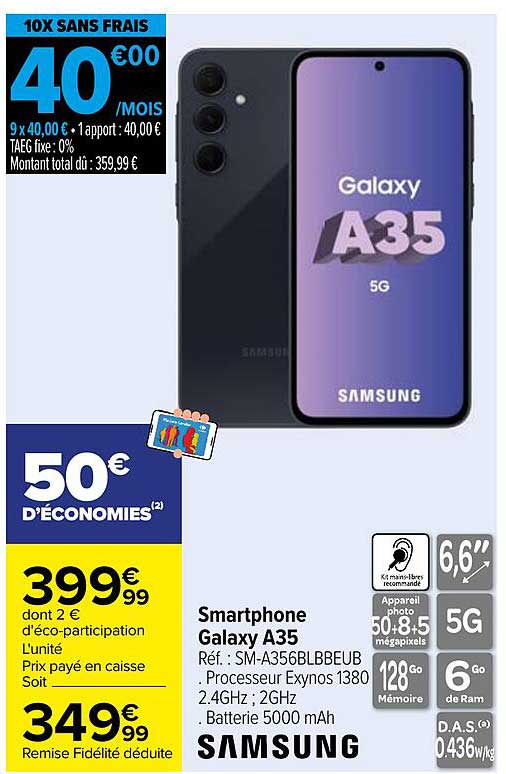 Smartphone Galaxy A35 5G