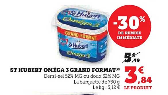 ST HUBERT OMÉGA 3 GRAND FORMAT