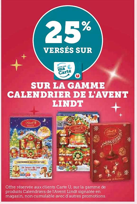 SUR LA GAMME CALENDRIER DE L'AVENT LINDT