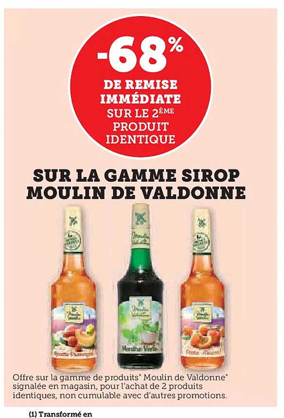 SUR LA GAMME SIROP MOULIN DE VALDONNE