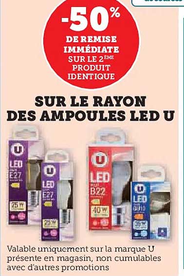 SUR LE RAYON DES AMPOULES LED U