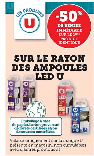 SUR LE RAYON DES AMPOULES LED U