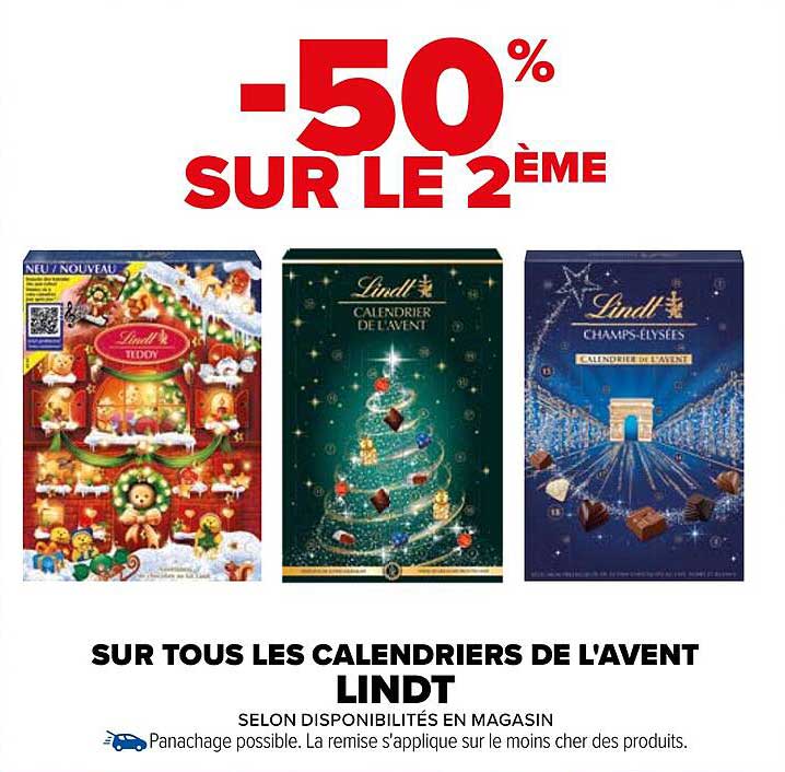 SUR TOUS LES CALENDRIERS DE L'AVENT LINDT