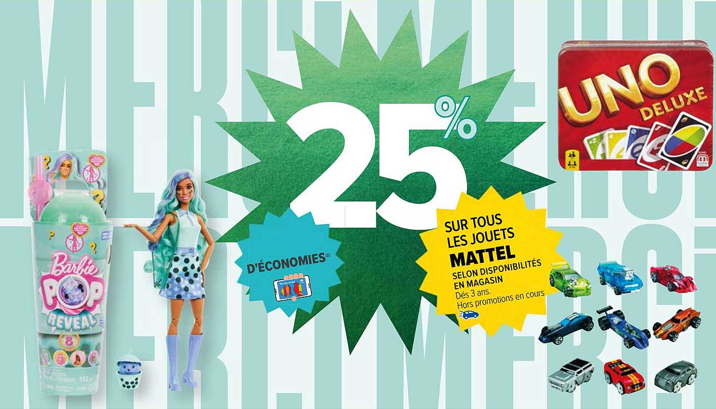 SUR TOUS LES JOUETS MATTEL