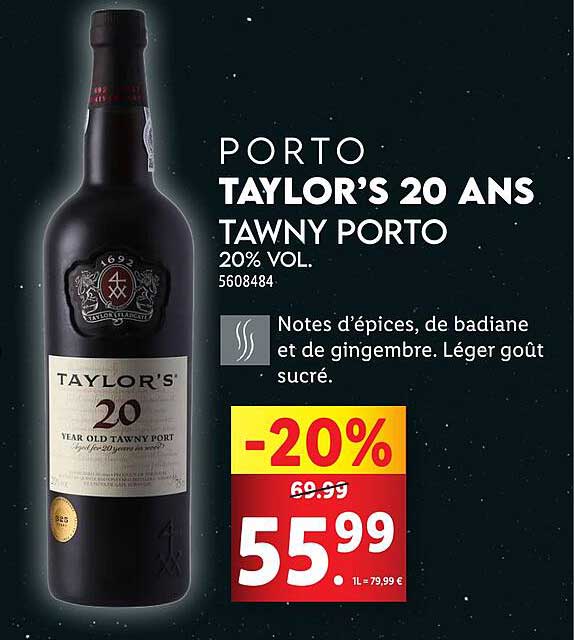 TAYLOR’S 20 ANS TAWNY PORTO