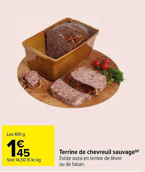 Terrine de chevreuil sauvage