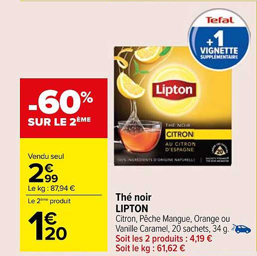 Thé noir LIPTON